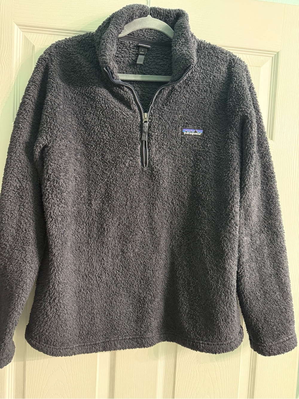 Patagonia Dark Gray Cowl Neck Sherpa Half-Zip Pullover